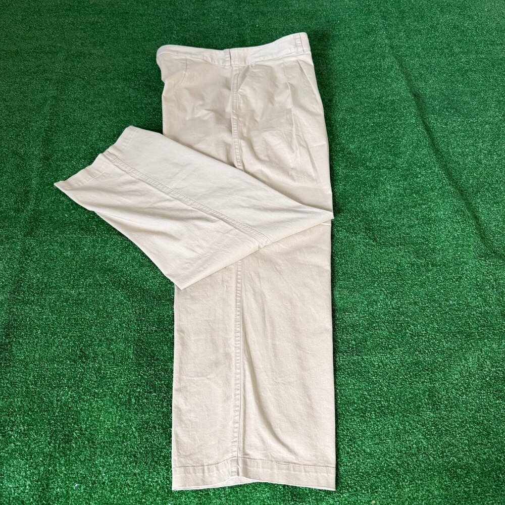 On-34th High-Rise Pleated Straight Leg Y2K Retro Style Chino Pants Size 14 NEW